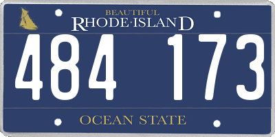 RI license plate 484173