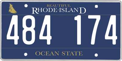 RI license plate 484174