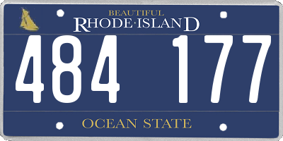 RI license plate 484177