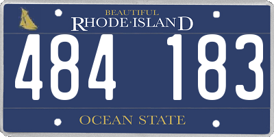 RI license plate 484183