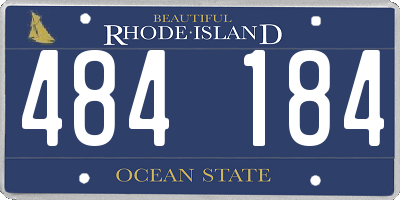 RI license plate 484184