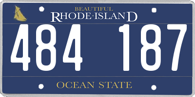 RI license plate 484187