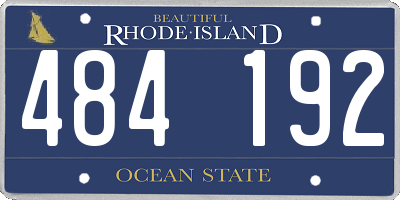 RI license plate 484192