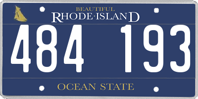 RI license plate 484193