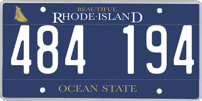 RI license plate 484194
