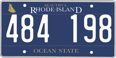 RI license plate 484198