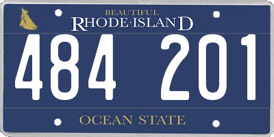 RI license plate 484201