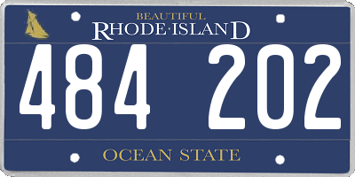 RI license plate 484202