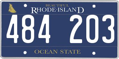 RI license plate 484203