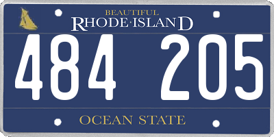 RI license plate 484205