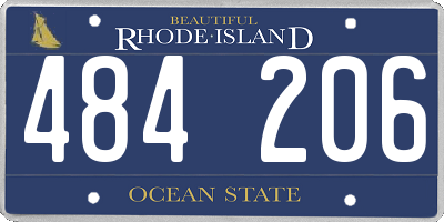 RI license plate 484206