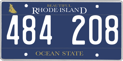 RI license plate 484208