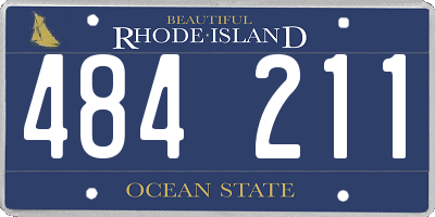 RI license plate 484211