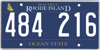RI license plate 484216