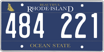 RI license plate 484221