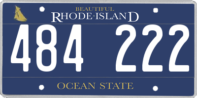 RI license plate 484222