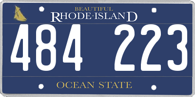 RI license plate 484223