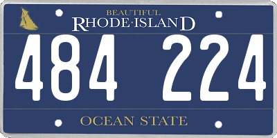 RI license plate 484224