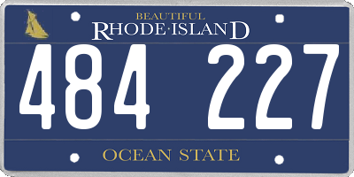 RI license plate 484227