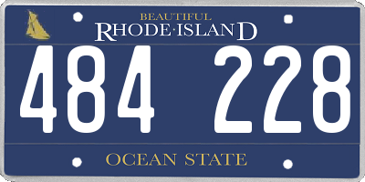RI license plate 484228