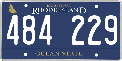 RI license plate 484229