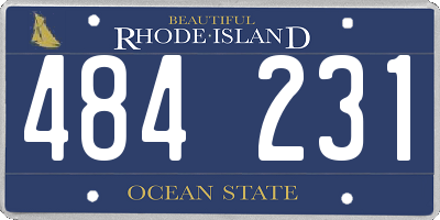 RI license plate 484231