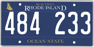 RI license plate 484233