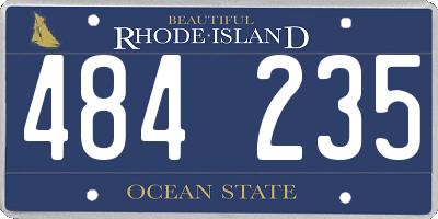 RI license plate 484235