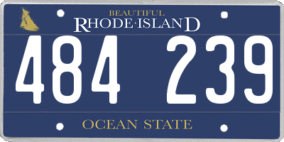 RI license plate 484239