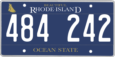 RI license plate 484242