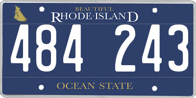RI license plate 484243