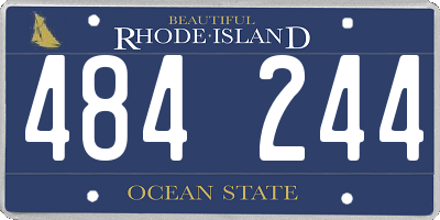 RI license plate 484244