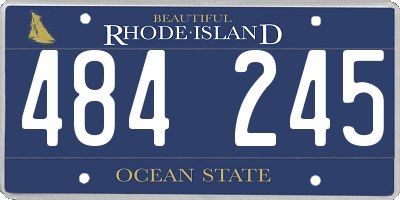 RI license plate 484245