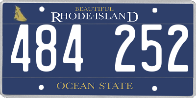 RI license plate 484252