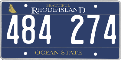 RI license plate 484274