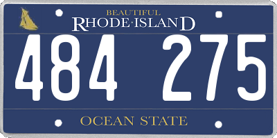 RI license plate 484275