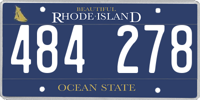 RI license plate 484278