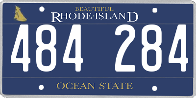 RI license plate 484284