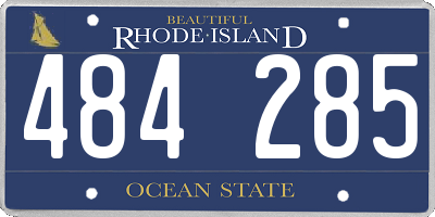 RI license plate 484285