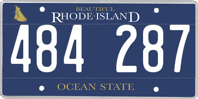 RI license plate 484287