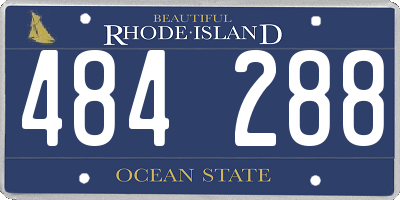 RI license plate 484288