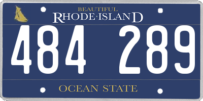 RI license plate 484289