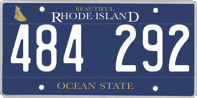 RI license plate 484292