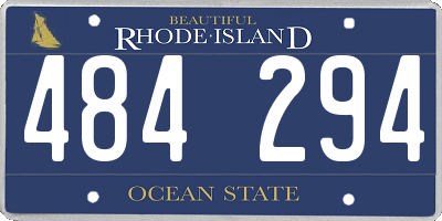 RI license plate 484294