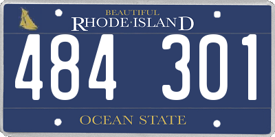 RI license plate 484301