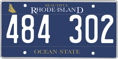RI license plate 484302