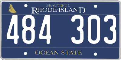 RI license plate 484303