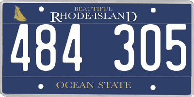 RI license plate 484305