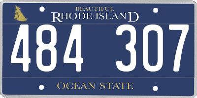 RI license plate 484307