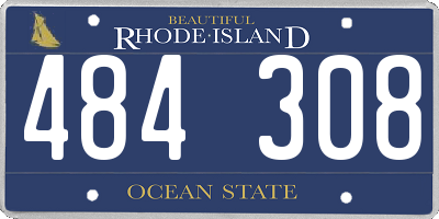 RI license plate 484308